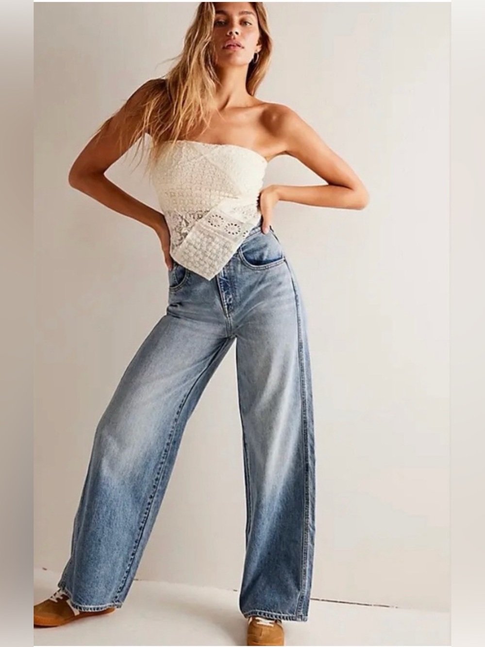 Free People We The Free CRVY Gia High Rise Wide Leg